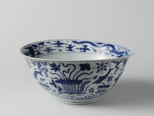 Bowl with a fenghuang, dragons, fish and water plants