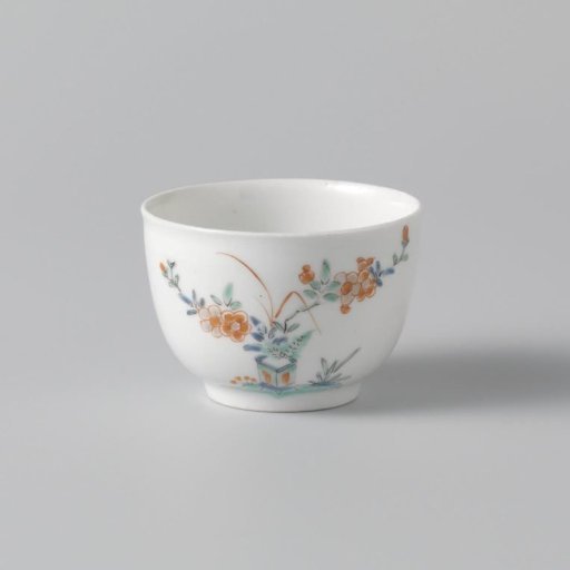 Cup with flower branches