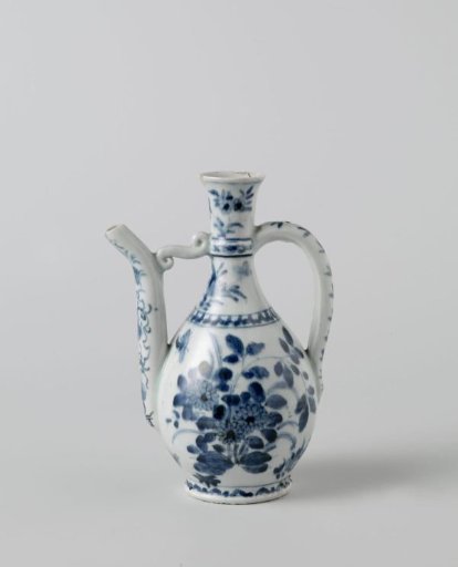 Ewer with flowering plants, flower sprays and floral scrolls