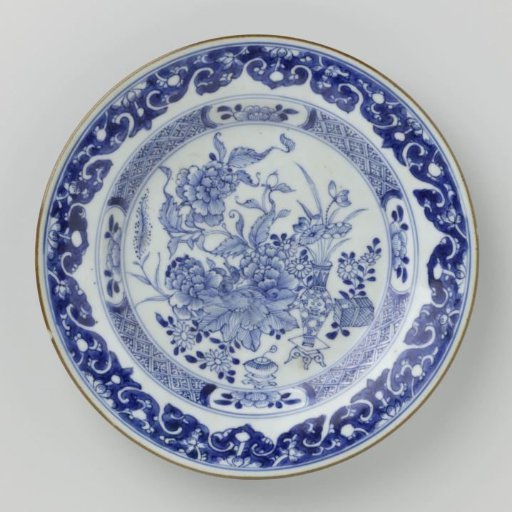 Plate with flower sprays and antiquities