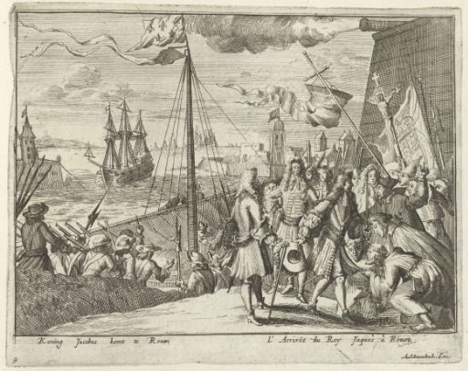 James II arrives at Rouen, 1690