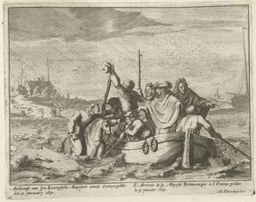 Arrival of King William III at Oranjepolder, 1691