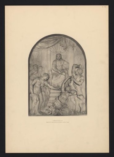 Sculpture (Simon's Judgment) in the Hall of Justice, Palace on the Dam, Amsterdam