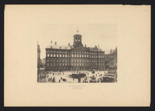 The Palace on the Dam in Amsterdam in the Snow