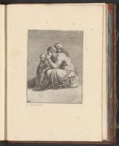 Seated Woman with Man and Child