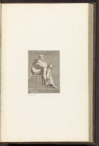 Woman Leaning Forward with a Child