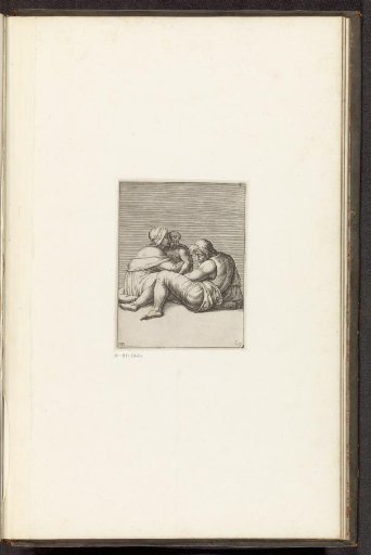 Man sitting on the ground with woman and child