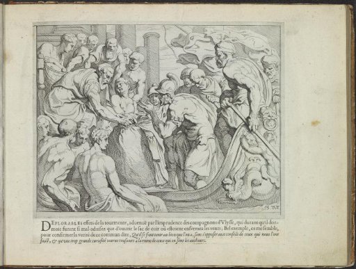 Odysseus receiving the bag of winds from Aeolus