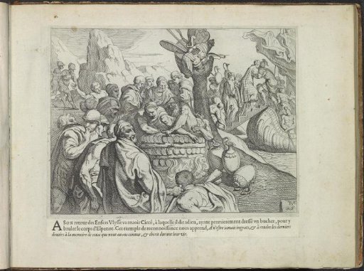 Odysseus cremates the body of Elpenor