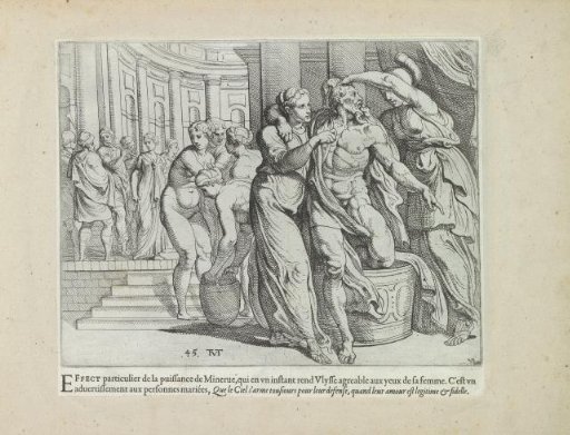 Odysseus and Minerva in the bathhouse