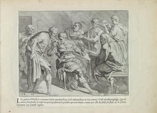 Odysseus is welcomed by Dolios and his sons