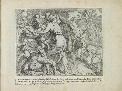 Jupiter and Minerva stop the fight between Odysseus and the Ithacans