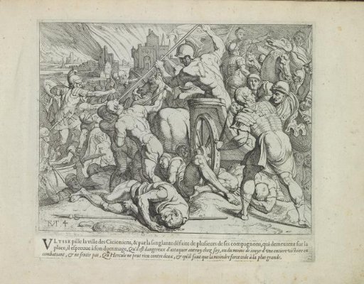 Odysseus fights the Ciconians