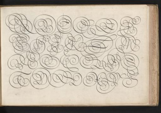 Writing sample: the alphabet in four lines of capitals