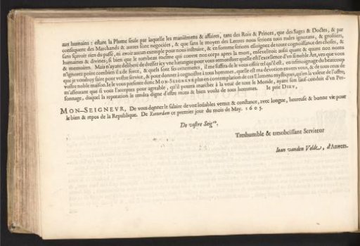 Dedication to Johan van Oldenbarnevelt, page 2 of 2