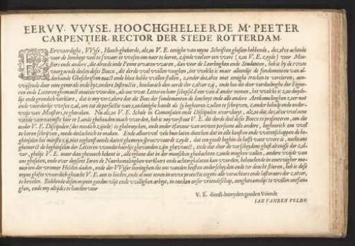 Dedication to Peeter Carpentier