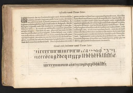 Description and specimen of the Textur letter
