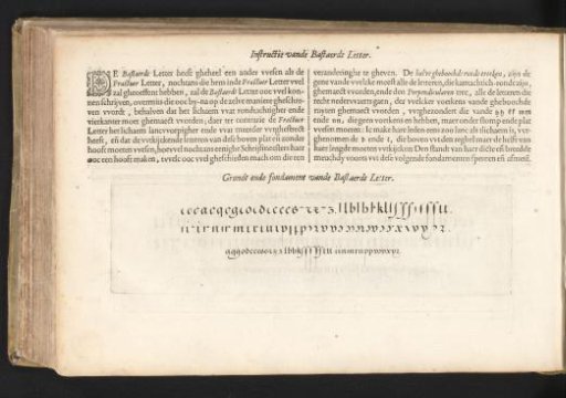 Description and specimen of the Bastard letter