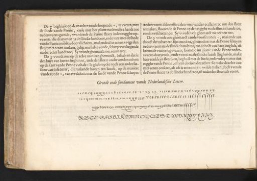Instructions for writing Dutch letters (fifth continuation) and a writing sample
