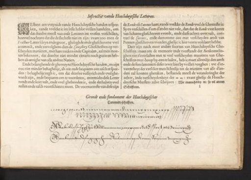 Description and writing sample of High German letters