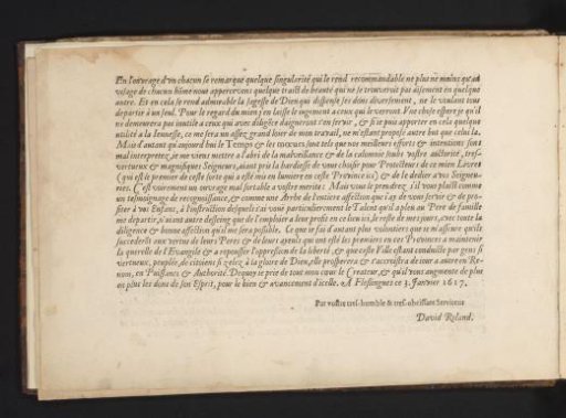 Dedication to the bailiff, burgomasters, aldermen, and council of the city of Vlissingen, page 2 of 2