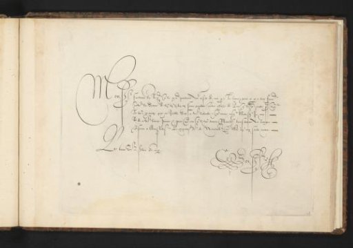 Writing sample: Mons(ieu)r suivant (...)