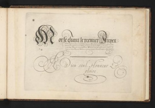 Writing sample: Moijse estant le premier inventeur (...)