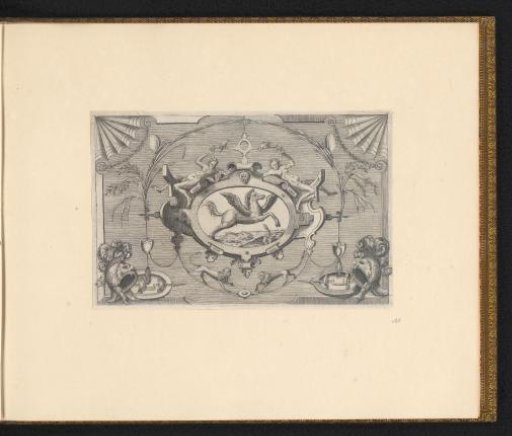 Cartouche with a winged horse