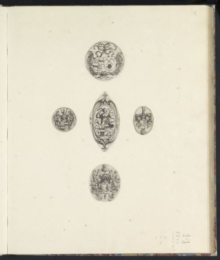 Five coats of arms