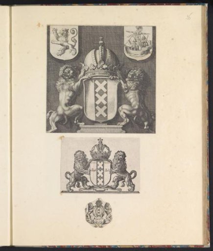 Three times the coat of arms of Amsterdam