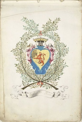 Ornamental coat of arms of the Ter Borch family