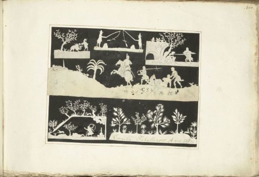 Collage of cut-paper art