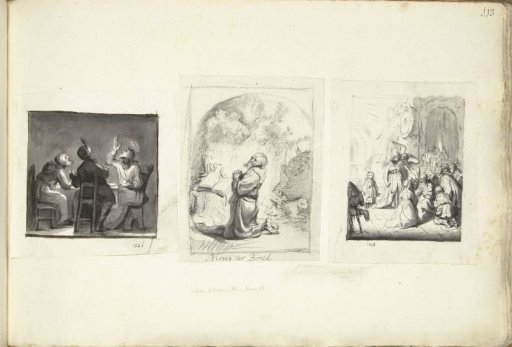 Meal at Emmaus, Saint Jerome and the Presentation in the Temple