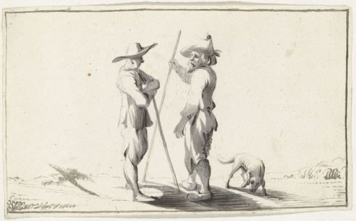 Two standing men in conversation