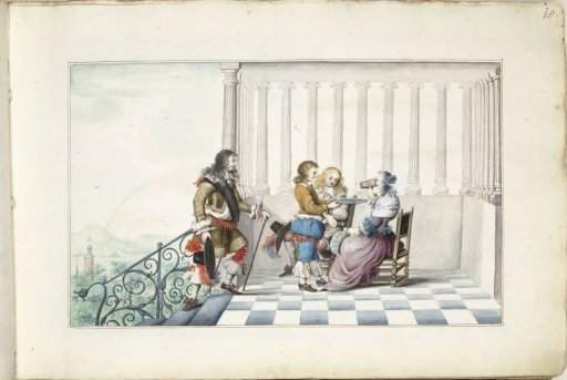 Company on a terrace