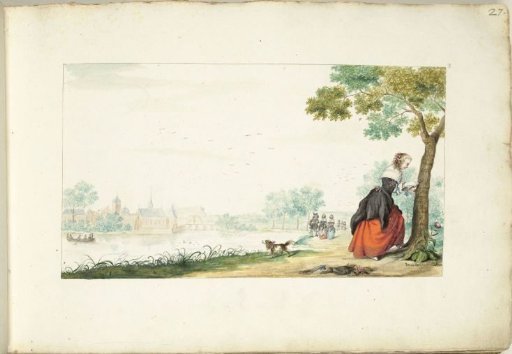 Woman Inscribing Names in a Tree