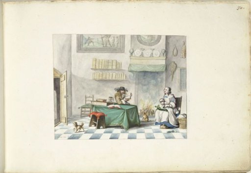 A Gentleman Reading to a Lady