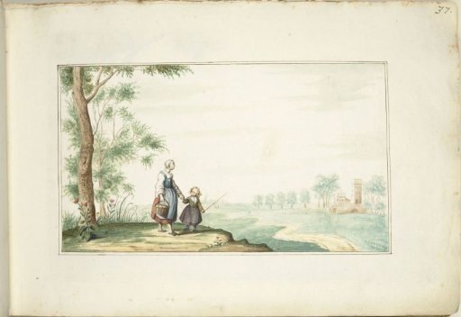 Peasant woman and child