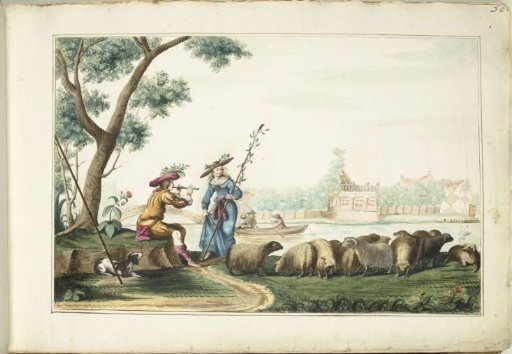 Pastoral Scene by a River