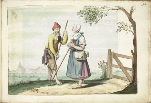 Peasant couple in conversation