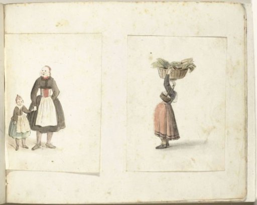 North Holland woman with child and woman with baskets
