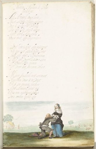 Gentleman Kneeling Before a Young Lady