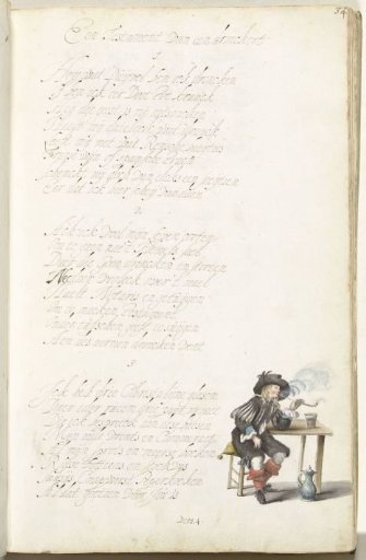 Smoker Sitting at a Table