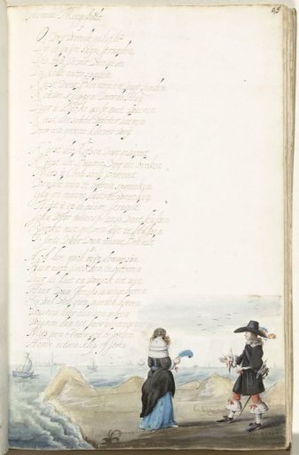 A gentleman and a lady on the beach