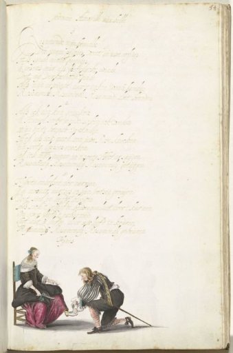 Gentleman Tying a Lady's Shoe Lace