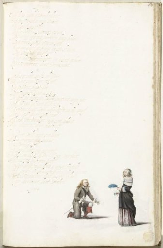 Gentleman Kneeling Before a Lady