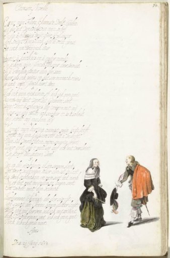 A gentleman greeting a lady