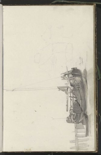 Moored fishing boat at a pier