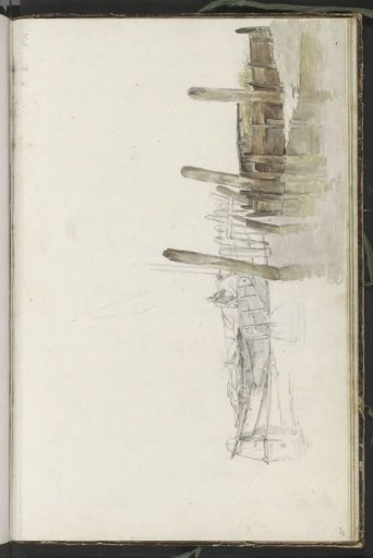 Man on a moored fishing boat at a quay