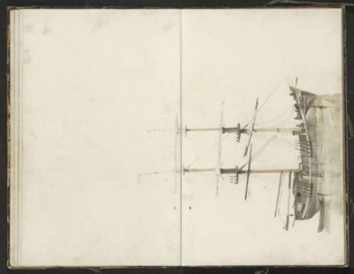 Figures on a moored two-master